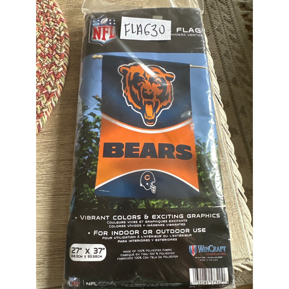 WinCraft Chicago Bears NFL Vertical Banner Flag 27 x 37 Indoor Outdoor NEW